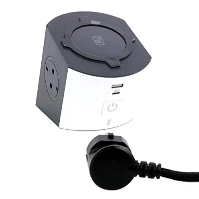 Imagen de Base multiple de carga 2 tomas 2P+TT 16A +USB tipo A y C Legrand 694506 Blanco/Gris Oscuro