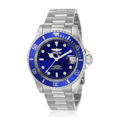 Imagen de Invicta Pro Diver reloj automático para hombre de acero inxidable, Azul / Plateado, 40 mm