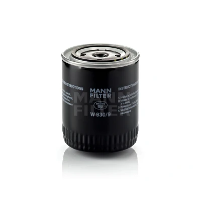 Imagen de MANN FILTER W 930/9 Filtro de aceite 3/4 16 UNF con válvula bloqueo retorno enroscable
