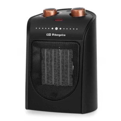 Imagen de Orbegozo CR 5038 Calefactor cerámico, 2 Niveles de potencia, Modo ventilador, Asa, Protección Sobrecalentamiento, 1800 W