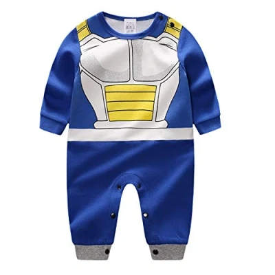 Imagen de Sxkayxr Pelele de dibujos animados para recién nacidos, niños y niñas, inspirado en Goku, Blue1, 90cm/12 24 Months