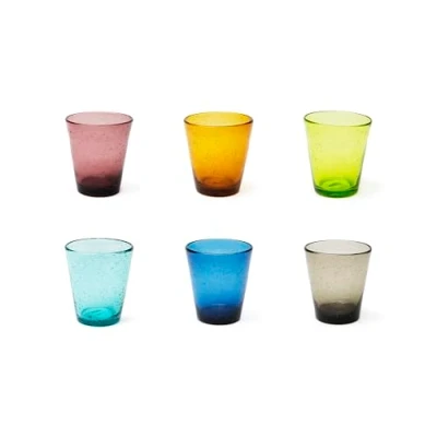 Imagen de Excelsa Color Bubble Juego de 6 vasos agua, cristal tintado en pasta, capacidad 300 ml.