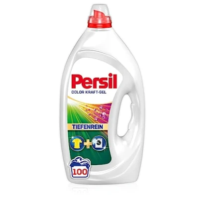 Imagen de Persil Gel Kraft color (100 lavados), detergente líquido con tecnología de limpieza profunda, para un lavado puro y frescura higiénica la máquina, eficaz a partir 20 C