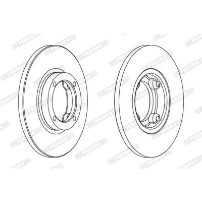 Imagen de FERODO PREMIER DDF1076C Disco de freno 236 12,5 4 macizo revestido sin tornillos DAEWOO: Matiz I Hatchback, CHEVROLET: