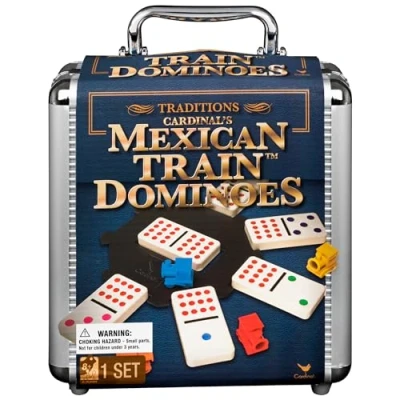 Imagen de Cardinal&#039;s Mexican Train Domino Game by Cardinal Industries