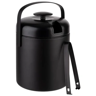 Imagen de APS 36016 Juego de cubos hielo en negro, diámetro 14 cm, altura: 22 1,3 litros