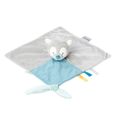 Imagen de Nattou The Wolf Comforter Blanket Doudou Lobo Accesorio para Chupete, Tim y Tiloo, 27 x cm, Beige, Color (498128)