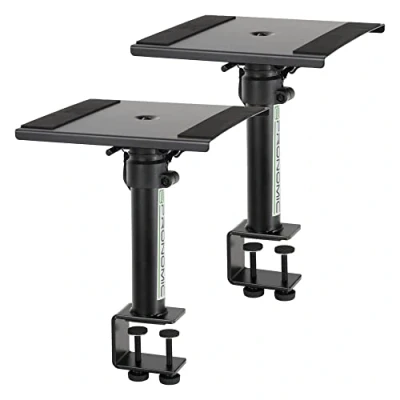 Imagen de Pronomic SLS 36K BK Soportes de Sobremesa para monitores estudio Monitor Stand Altavoces con abrazadera Altura ajustable Carga hasta 20 kg Color: negro