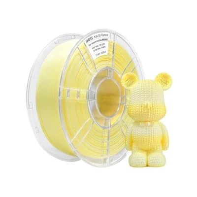 Imagen de iBOSS filamento PLA Plus (PLA+) para impresora 3D de gradiente seda 1,75 +/ 0,02 mm, bobina 1 kg (2,2 libras) Pro bicolor apto la mayoría impresoras FDM (amarillo