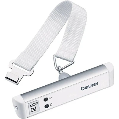 Imagen de Beurer LS10 Básculapara maletas, capacidad de 50 kg, con linterna, ideal para viajes, color blanco