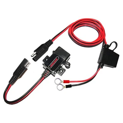 Imagen de MOTOPOWER MP0609A Kit de Cargador USB Motocicleta 3.1Amp para teléfono, GPS o cámara Deportiva