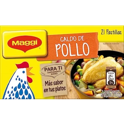 Imagen de MAGGI Caldo de Pollo deshidratado Pack 12 x 21 pastillas 10g Total: 252 cubitos
