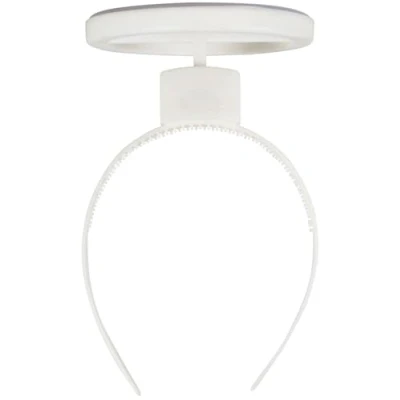 Imagen de Ginger Ray Diadema de ángel halo iluminada para fiestas disfraces Halloween, color blanco, 16 cm alto x 21 ancho
