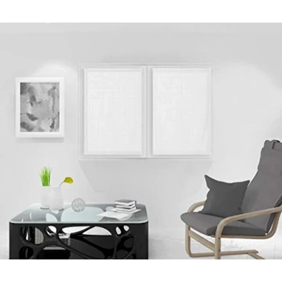 Imagen de Soleil d&#039;ocre Par de Visillos Noemie, Blanco, 60 x 90 cm