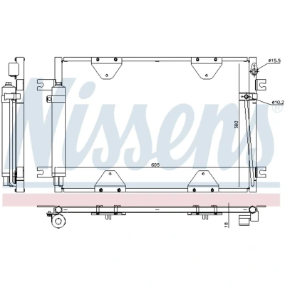 Imagen de NISSENS 940505 Condensador con secador Aluminio 605 R 134 a SUZUKI: Grand Vitara 1 SUV