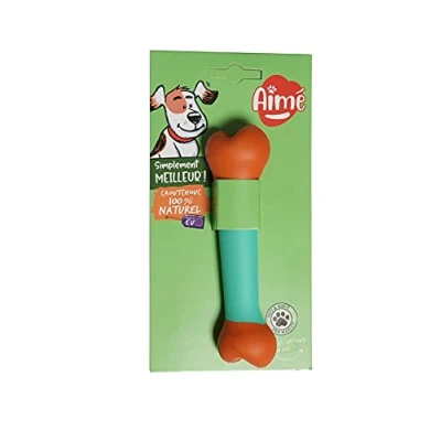 Imagen de Aime Juguete para Perro, Hueso, 12 cm, Goma 100% Natural, Duradero, Resistente