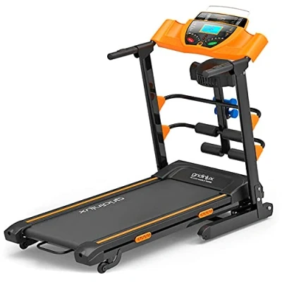 Imagen de gridinlux® Cinta de Andar elétrica X Treme 1800W 12 Programas Velocidad Ajustable 1 a 16 km Registro Actividad Pesas con Ruedas