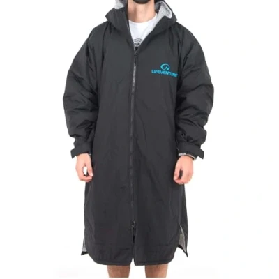 Imagen de Albornoz cambiador de manga larga Lifeventure Poncho con forro polar resistente al viento, impermeable, tratado antiolores, para nadar, surfear, acampar