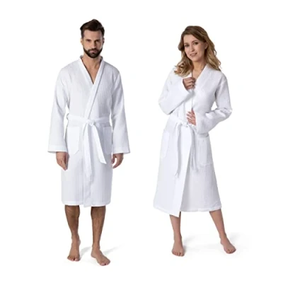 Imagen de Möve 276120663001_M Homewear Kimono (piqué, Talla M), Color Blanco