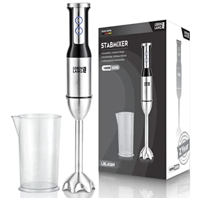 Imagen de LEBENLANG 1000W Batidora de mano acero inoxidable cocina y 8 pasos más Turbo I Batidoras brazo mas vendidas
