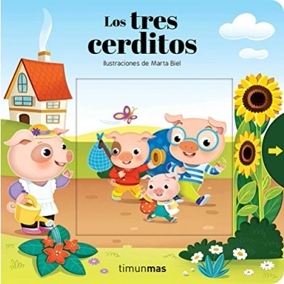 Imagen de Los tres cerditos. Cuento con mecanismos: Ilustraciones de Marta Biel (Cuentos clásicos mecanismos)