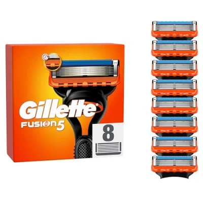 Imagen de Gillette Fusion 5 Cuchillas de Afeitar Hombre, Paquete 8 Recambio (el embalaje puede variar)