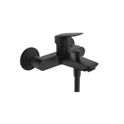 Imagen de hansgrohe Logis, grifo bañera visto para 2 funciones, mezlador monomando bañera, de negro mate