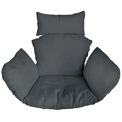 Imagen de Ferocity Cojín de Silla Hamaca, Colgante Huevo Cojines, Columpio Respaldo con Almohada para la Cabeza, Cjín Impermeable, Patio Jardín, Grafito [114]