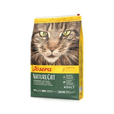 Imagen de Josera Pienso Gatos 10 kg Naturecat Alimento Mascotas Adultas Sin Cereales Evita Bolas Pelo Salmón y Ave de Corral Ayuda a Función Renal