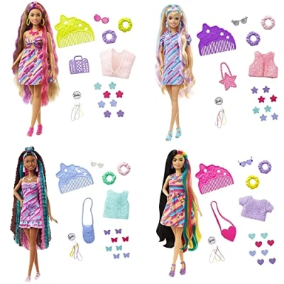 Imagen de Mattel HCM87, Muñeca Barbie Totally Hair Pelo extralargo (Modelos Surtidos), Multicolor (HCM87)