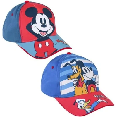Imagen de Gorra Infantil de Mickey Mouse Color Azul Apta 2 a 8 Años Combina Algodón y Poliéster para Niños con Velcro Trasero Ajustable Producto Original Diseñado en España