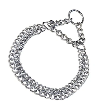 Imagen de HS Sprenger Collar doble de acero chapado en cromo para perro