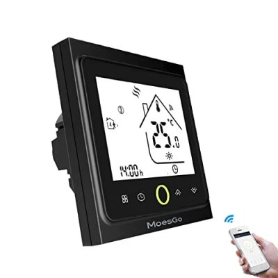 Imagen de MoesGo Termostato Calefacción WiFi para Caldera,Termostato Inteligente de Ambiente Programmabile Compatible con Alexa Echo/Google Home,Control Smart Life/Tuya App