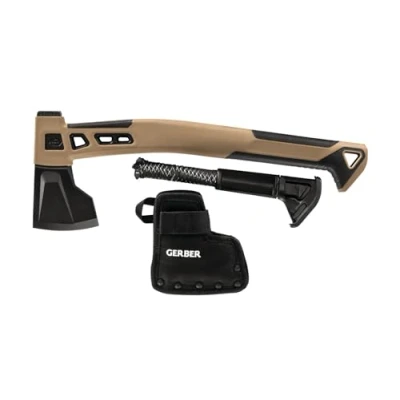 Imagen de Gerber Bushcraft Hacha de Acampada y Marcha, Unisex Adult, Coyote Brown, Longitud Total: 38,7