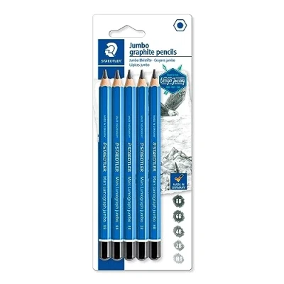 Imagen de STAEDTLER Design Journey 100J S BK5. Blister con 5 lápices jumbo de grafito y durezas variadas