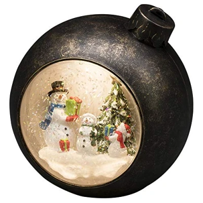 Imagen de Konstsmide Globo de Nieve LED con Escena muñeco Nieve, Relleno Agua, para Uso en Interiores (IP20), Funciona Pilas: 3 Pilas AA 1,5 V (exc.), Linterna Navidad 1 diodos Blancos