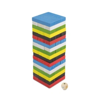 Imagen de Jeu Societa briques empilables Tour 54 pièces en bois avec écrou
