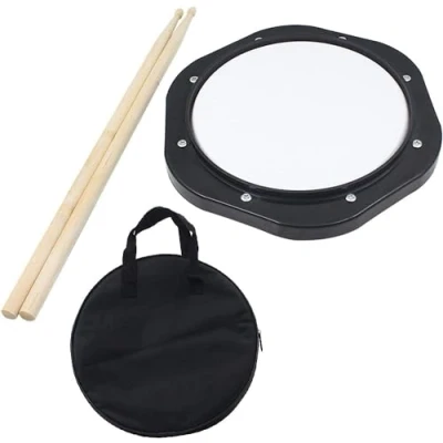 Imagen de Almohadilla DE Practica Caja Parche Sordo (MANCHAS) ROCKSTAR 8&quot; con Rebound Afinable, Funda y Baquetas. Rockmusic