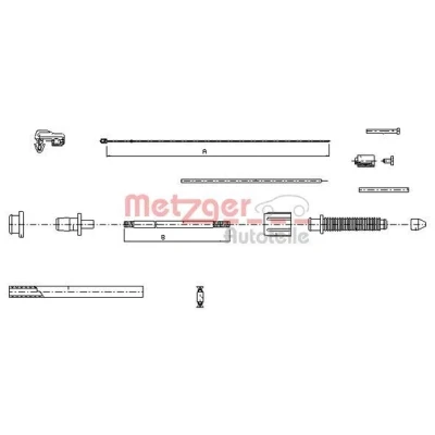 Imagen de METZGER 10.0382 Cable del Acelerador COFLE RENAULT: CLIO 1, Kangoo I, I Express norauto, oscaro, mister auto