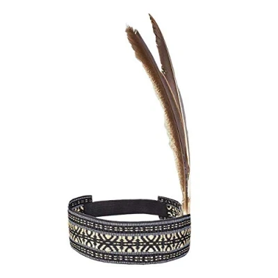 Imagen de Boland Stirnband Indianerin Diadema india, Color beige negro, talla única (44092)