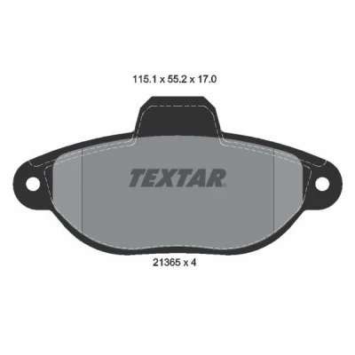 Imagen de TEXTAR 2136502 Juego de pastillas freno no preparado para indicador desgaste FIAT: Cinquecento
