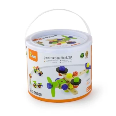 Imagen de Eitech GmbH 50383 Blocks Viga Toys Defectos Juego de Madera 48 Unidades, Multicolor