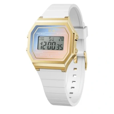 Imagen de ICE Watch digit retro White majestic Reloj blanco para Mujer con Correa de polyamide 022718 (Small) Blanco, azul y rosa