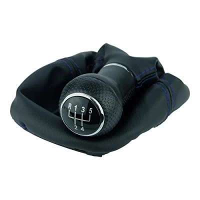 Imagen de L &amp; P Car Design L&amp;P A254 12 Funda para palanca de cambios (5 marchas, mm, compatible con VW Golf 4 IV, plug play), color negro