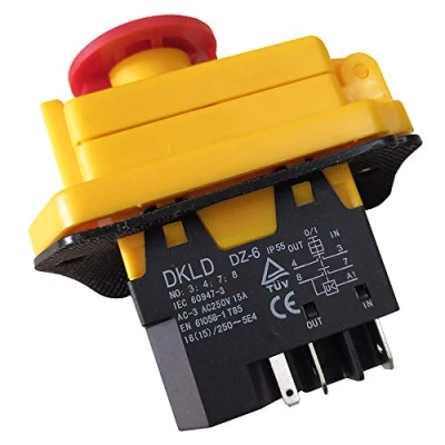 Imagen de DKLD DZ 6 Electromagnético Interruptores Pulsadores Con Tapa De Parada Emergencia 5Pin 250V