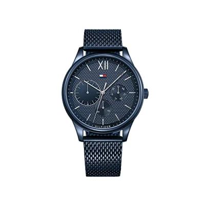 Imagen de Tommy Hilfiger Reloj Analógico de Cuarzo multifunción para hombre con Correa en Acero Inoxidable Azul 1791421