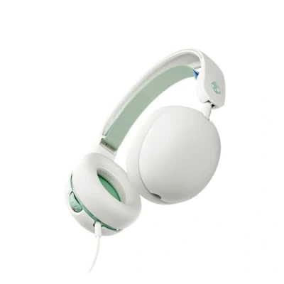Imagen de Skullcandy Grom Cascos Over Ear con Cable para Infantes, Limitación de Volumen, Puerto Compartir Audio, Micrófono, Compatibles Dispositivos Bluetooth y Ordenadores White