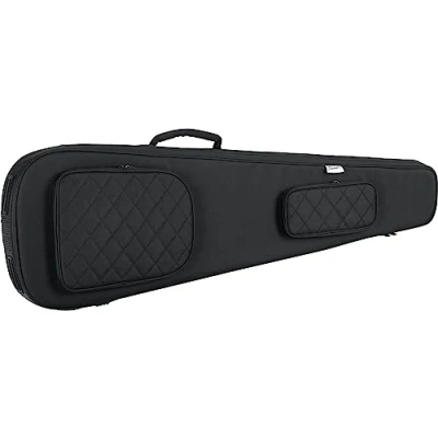 Imagen de Shaman EBBT 2122BK Bolsa bajo eléctrico Funda de transporte impermeable acolchada gruesa para bajos eléctricos Soporte cuello ajustable Bolsillos exteriores acolchados Juego mochilas