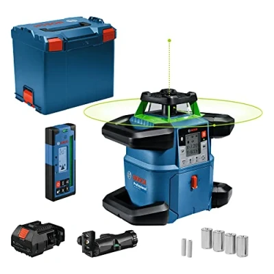 Imagen de Bosch Professional Nivel láser giratorio sistema de 18V GRL 650 CHVG (láser verde, nivelación exterior, función aplicación, alcance: m, en L boxx)