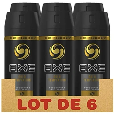 Imagen de AXE Déodorant Homme Spray Gold Temptation Frais 48h (Lot de 6x150ml)